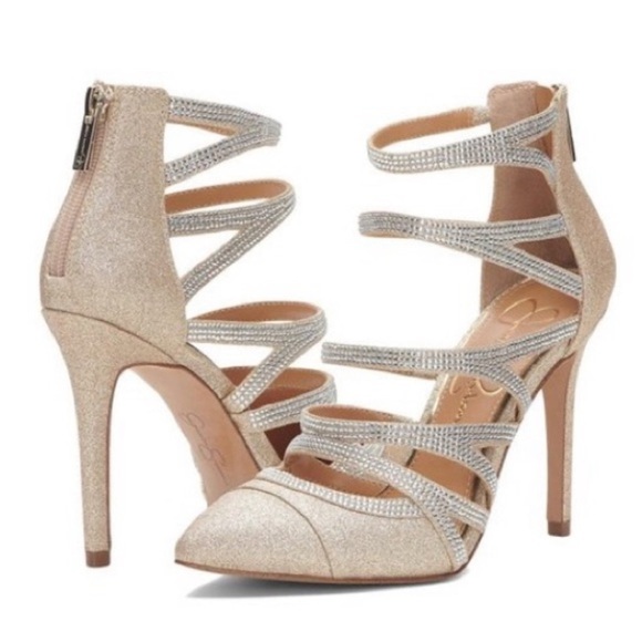 NEW! Jessica Simpson Champagne Parminda Pump - Size 7.5/38eu - Picture 1 of 16